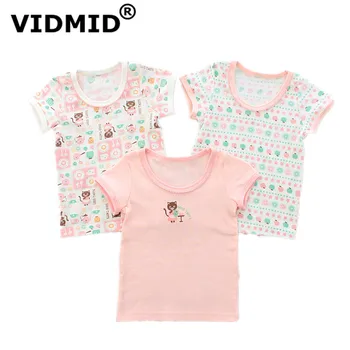 VIDMID Vaikų marškinėliai Mergaitėms, Vaikams, marškinėliai Mergaitėms, Vaikams, Drabužiai, animacinių filmų lokys Trumpas Rankovės Mergaičių marškinėliai topai 4003 02