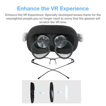 VR Priedai Oculus Quest 2 VR Akinius Magnetinio Akinių Anti-Blue Objektyvo Rėmas Įrašą Objektyvo Apsauga Oculus Quest2