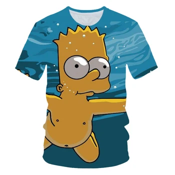 Vaikų Berniukų Kietas Simpsonai T Marškinėliai Trumpomis Rankovėmis Vaikų Mergaičių Print T Marškinėliai Vaikams Populiariausių Viršūnes Tee