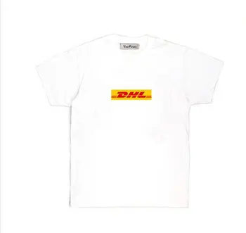 Vasaros Harajuku ins karšto stilius derliaus atsitiktinis klaidingą dhl raidžių medvilnės baltas juodas prarasti trumpomis rankovėmis marškinėlius YQ-375