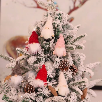 Vilna Balta Barzda Beveidis Lėlės Pakabukas Papuošalai Kalėdų Puošmena Kabo Karolius, Megztos Lėlės, Dekoracijos Kalėdos Gifts2020