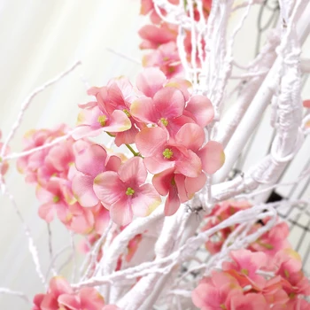 Vynuogių apdailos šilko hydrangea vynuogių šalies romantiška sienos gėlių pintais šilko girliandas dirbtinių gėlių vainikas vestuvių dekoravimas