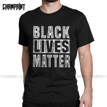 Vyriški Juodos Gyvena Klausimas Marškinėliai Teisingumo George Floyd Lygių Rasizmu Rasistinių Šukuotinės Medvilnės Trumpos Rankovės Tees Klasikiniai Marškinėliai