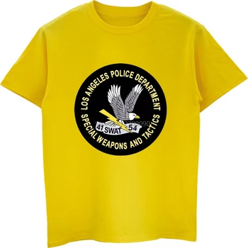 Vyriški Medvilniniai Trumpas Rankovės Marškinėliai Lapd Swat Policija Vyrų T-shirt Atsitiktinis Vyras Hip-Hop Marškinėliai Tees Viršūnes Harajuku Streetwear Fitneso