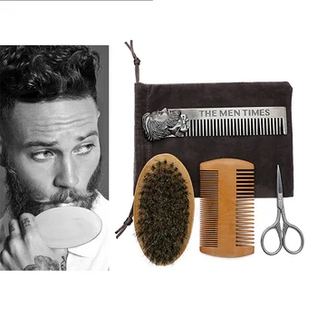 Vyrų Barzdos Formavimo Rinkinys Skutimosi Šepetėlis Šukos Žirklių Rinkinys Vyrų Mados Plaukų Formavimo Veido Plaukų Šalinimo Ūsai Apdaila Pagalbinė Priemonė