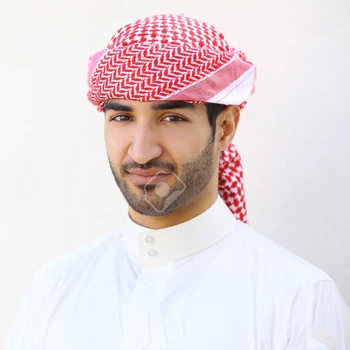 Vyrų Musulmonų Pledas Hijab Šalikas Shemagh Saudo Arabų Dubajus Islamo Tradicinių Skarelė Vyras Ramadano Melstis Drabužių Turbaną 138*138cm