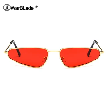 WarBLade Retro Cat Eye Akiniai nuo saulės Moterims, Geltona Raudonųjų Lęšių, Saulės akinių Mados lengvas Sunglass moterų Vintage Akiniai