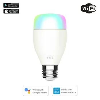 WiFi Smart LED Lemputė E27 7W Dimeris RGB Šviesos Lempos Suderinama Alexa 