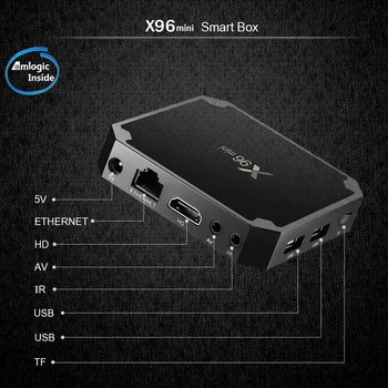X96 MINI Naują Android 9.0 TV BOX 1G/2G 8G/16G Amlogic S905W Quad Core Palaikymas 4K Wifi Media Player 