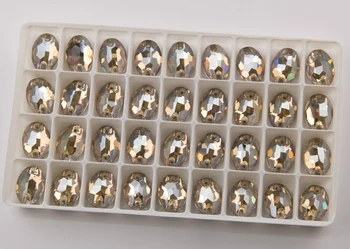 YANRUO 3210 Visų Dydžių GSHA Ovalo Flatback Blizgučiai Diamond Siūti Masės Akmenų Kristalų Siuvimo, Drabužių