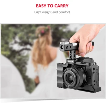 YELANGU M50 Kamera Narve Profesinės Aliuminio Lydinio Kino Filmų kūrimo Vaizdo Stabilizatorius Įrenginys Canon EOS M50 su Rankena Viršuje