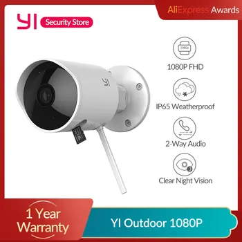 YI VAIZDO IP Kamera Lauko HD 1080P Vandeniui Night Vision Wireless 2.4 G Wifi, Apsaugos Kameros, Stebėjimo Sistema Pasaulinė Debesų