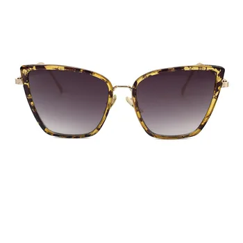 įžymybė saulės akiniai Moterims Prabanga Black Cat Eye Akiniai nuo saulės Prekės Gradientas lady akiniai nuo saulės moterims, veidrodis, Rožinė UV400
