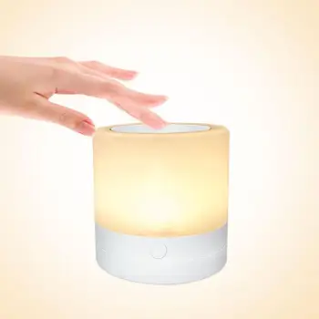 Šviesos-reguliuojamas LED Spalvinga Rechargeble Mažai naktinė lempa Stalo Naktiniai Slaugos Lempos Kvėpavimo Touch šviesos p