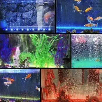 Žuvų Bakas LED Burbulas Šviesos Akvariumas Spalvinga Šviesos Spalva Keičiasi Burbulas Šviesos Vandeniui Akvariumo Apšvietimo Žuvų Bako Apdaila